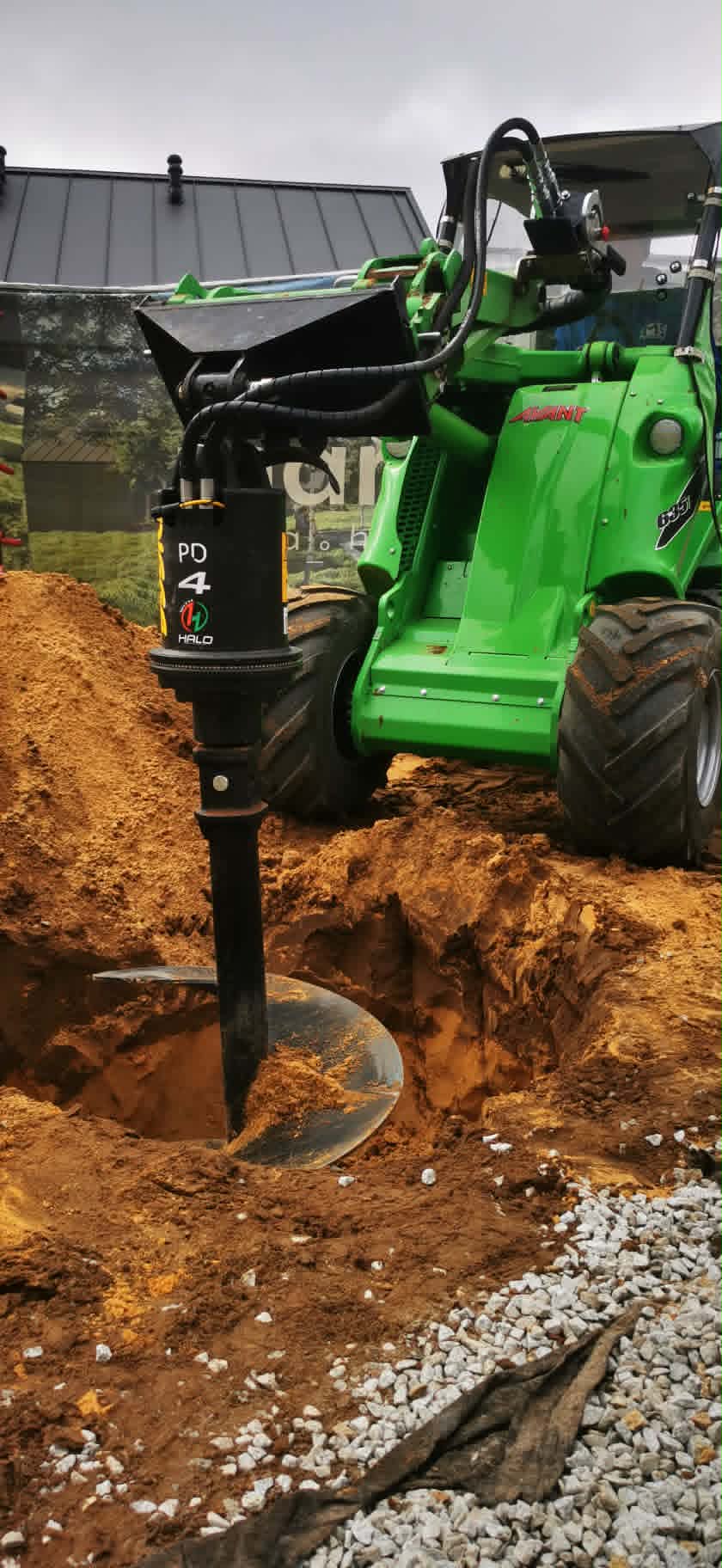 Wiertnica podczas pracy
